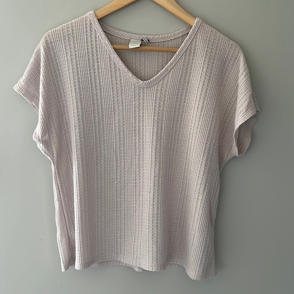 Paper Crane - short sleeve top (wide woven texture)